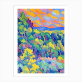 Largetooth Aspen 1 tree Abstract Block Colour Art Print