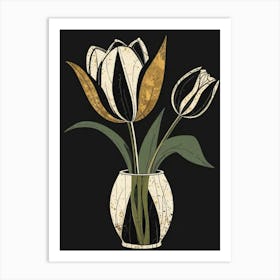 Tulips In A Vase Art Print