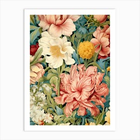 Floral Wallpaper 118 Art Print