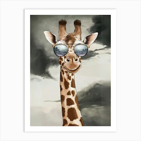 Giraffe With Sunglasses Art Print