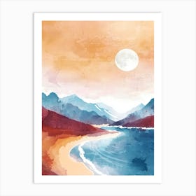 Landscape Watercolor Painting Art Print