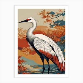 Crane Painting Art Print