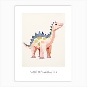 Nursery Dinosaur Art Pachycephalosaurus 4 Poster Art Print