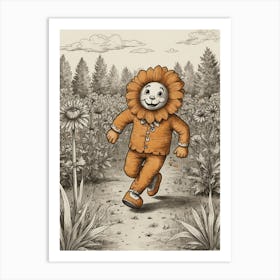 Clown In A Field Art Print