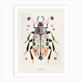 Colourful Insect Illustration Beetle 25 Poster Art Print