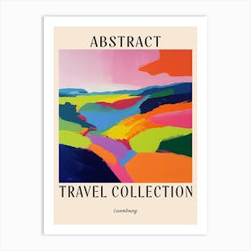 Abstract Travel Collection Poster Luxembourg 4 Art Print