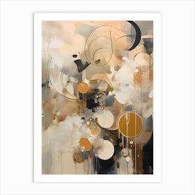 Autumn neutral Abstract Painting Art Print