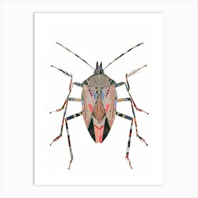 Colourful Insect Illustration Boxelder Bug 14 Art Print