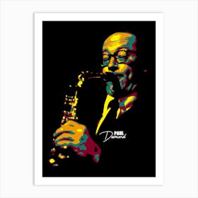 Paul Desmond American Jazz Saxophonist Music in Pop Art Poster