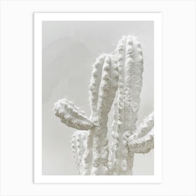 White Cactus Art Print