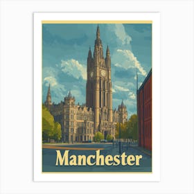 Aihrgdesign A Vintage Travel Poster Of Manchester Featuring T 8ce12d4b 4085 44eb 96b2 E56d829688d4 0 Art Print