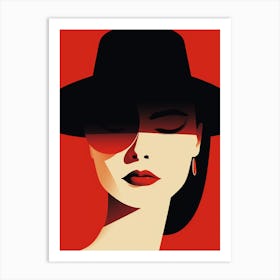 Woman In A Hat Art Print