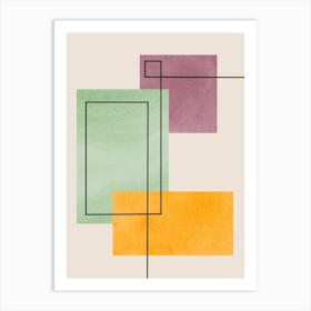 Squares in harmony 3 Art Print