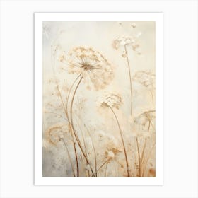 Boho Dried Flowers Queen Annes Lace 2 Art Print