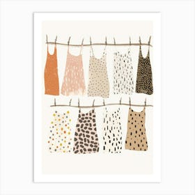 Polka Dot Dresses Art Print