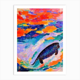 Dugong (Sea Cow) Matisse Inspired Art Print