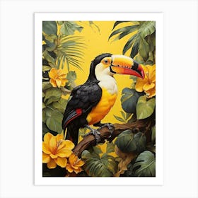 Jungle Toucan Yellow Art Print 1 Art Print