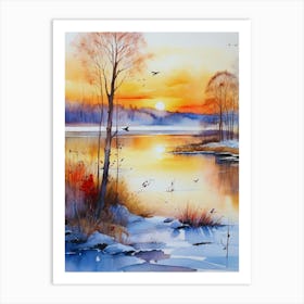Winter Sunset 10 Art Print