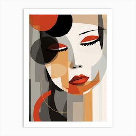 Abstract Woman'S Face 13 Art Print