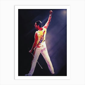 Superstars Freddie – Friday Night At Wembley 1986 Art Print