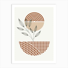 Boho Art Prints Scandi Art Sage Orange Abstract Art C Art Print