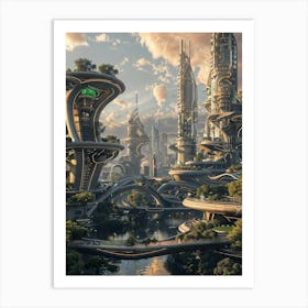 Futuristic City Art Print