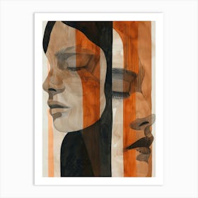 Portrait Of Two Women Art Print