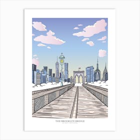 Brooklyn Bridge Text Version 9600p X 7200p Day Art Print