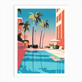 Cancun, Mexico, Bold Outlines 4 Art Print