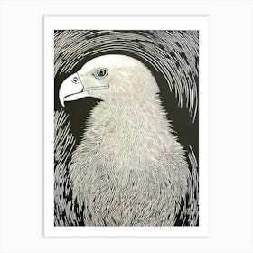 Vulture Linocut Bird Art Print