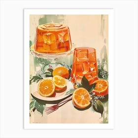 Retro Orange Jelly Vintage Cookbook Inspired 1 Art Print