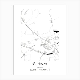 Garbsen,Germany Minimalist Map Art Print