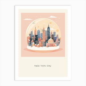New York City Usa 4 Snowglobe Poster Art Print