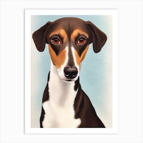 Whippet 2 Watercolour Dog Art Print