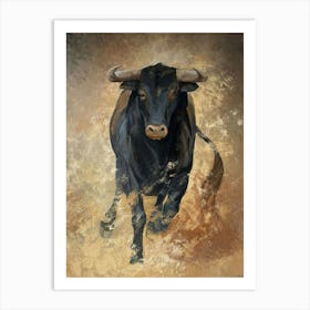 Schwarzer Stier Art Print