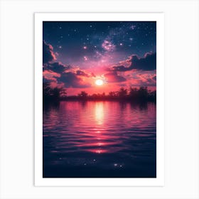 Sunset Over Water 17 Poster