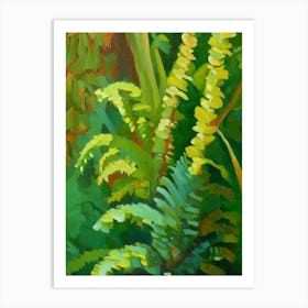 Common Horsetail Fern Cézanne Style Art Print