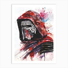 Kylo Ren From Star Wars Watercolor Art Print