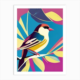 Sparrow Pop Matisse Bird Art Print