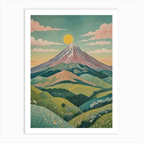 Volcano Sunset no1 Art Print