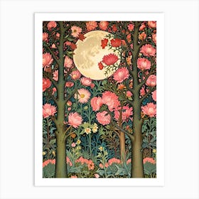 William Morris Moonlight In The Garden 8 Art Print