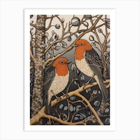 Art Nouveau Birds Poster Grey Plover 2 Art Print