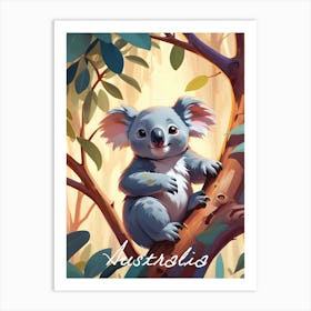 Australia Koala Art Print