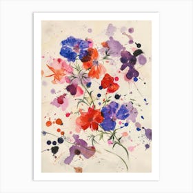 Flowers In Watercolour Art Print