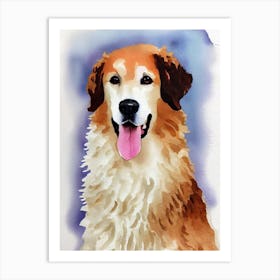 Kuvasz Watercolour Dog Art Print