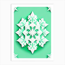 Symmetry, Snowflakes, Kids Illustration 2 Art Print