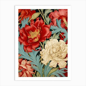 Wallpaper Peonies 1 Art Print