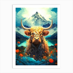 Highland Cow Art Print