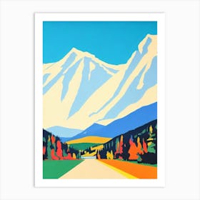 Aspen, Usa Midcentury Vintage Skiing Poster Art Print