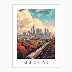 Melbourne Cityscape Art Print